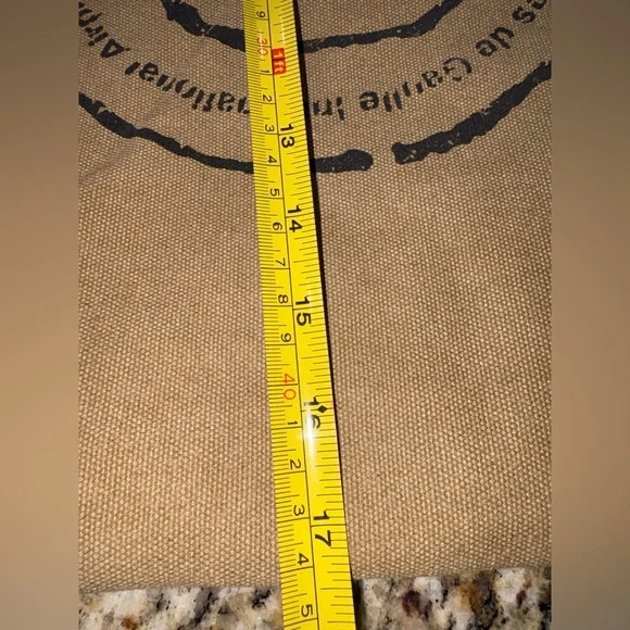 Paris Airport Canvas Tote Bag|French Graphic Travel Bag|leather trim - Picture 12 of 12